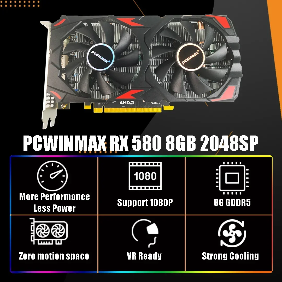 Tarjeta Gráfica para Juegos PC - Rx 580 8Gb 2048Sp Gpu reseña y precio